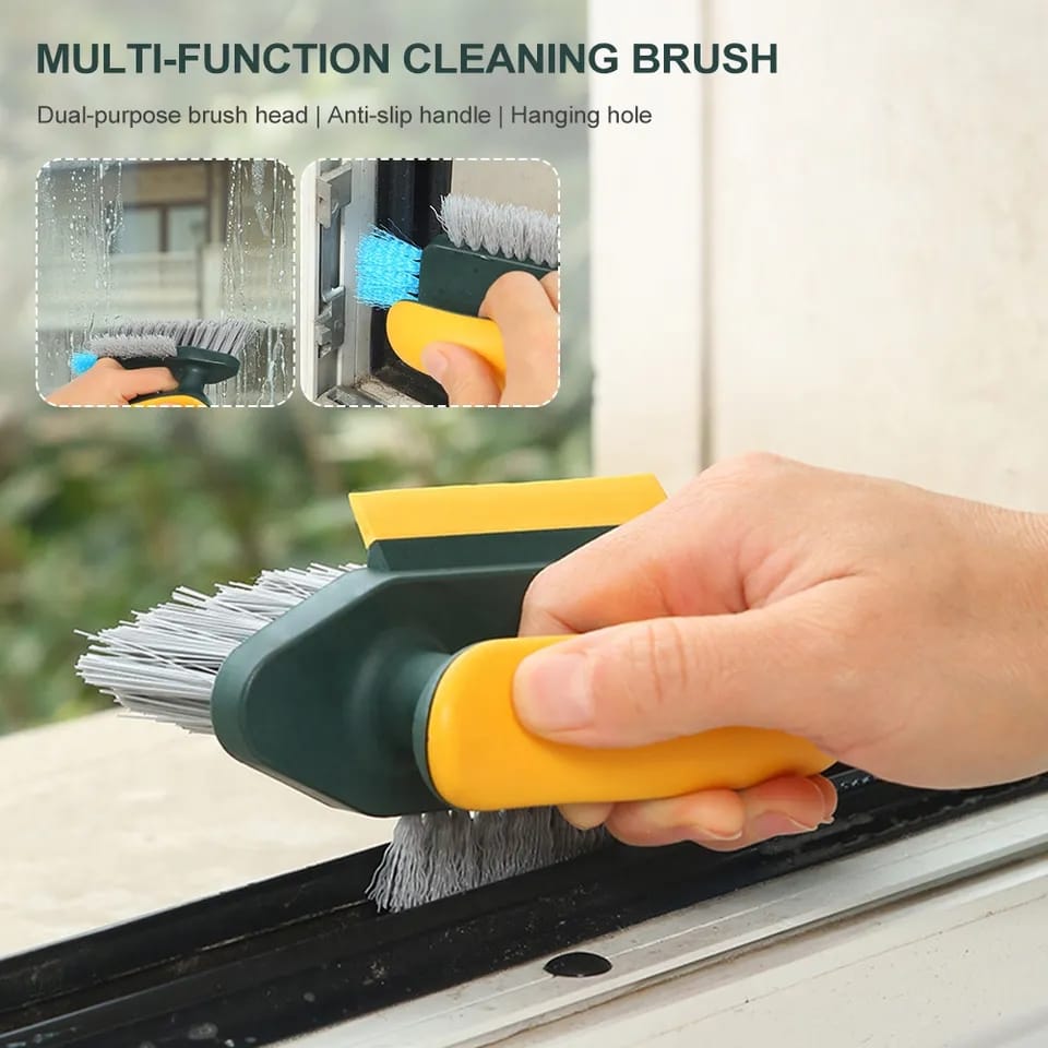 4 in 1 Tile Grout Cleaner Brush V-Shape Gap Crevice Scrub Brush  Multifunctional Brush for Corner Window Sink Kitchen Bathroom