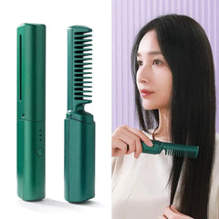 Rechargeable Hair Comb Straightener