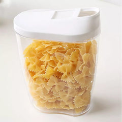 5Pcs Set Plastic Kitchen Sealed Jar Cereal Dispenser With Lid