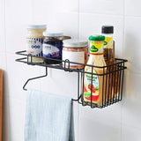 Wall Hanging Storage Shelf With Towel Rack