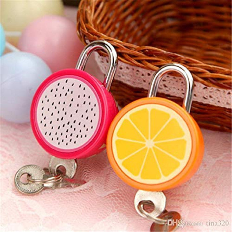 Cute Fruit Shape Metal Travel Suitcase Press Lock with Keys