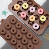 15 Hole Round Donuts Silicone Chocolate Cookie Mould