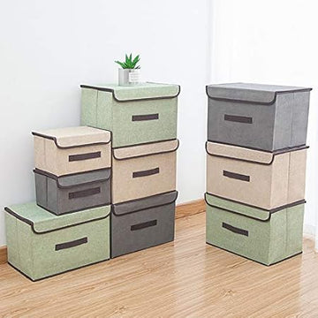 Foldable Storage Boxes with Lids