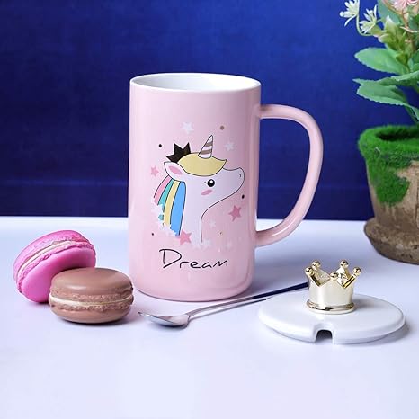 Unicorn Printed Ceramic Mug, Capacity: 400 ML