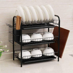 1-3 Layer Kitchen Shelf Floor Multi-Function Dish Drain Rack