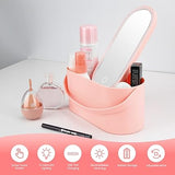 Portable Makeup Box With Led Mirror