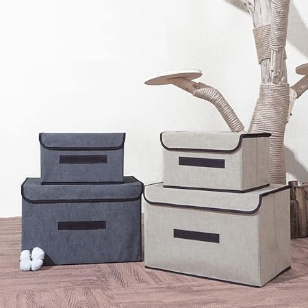 Foldable Storage Boxes with Lids