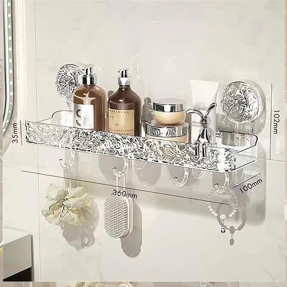 Crystal Suction Wall-Mounted Shelf