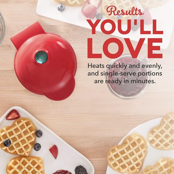 Electric Waffle Maker Heart Shape