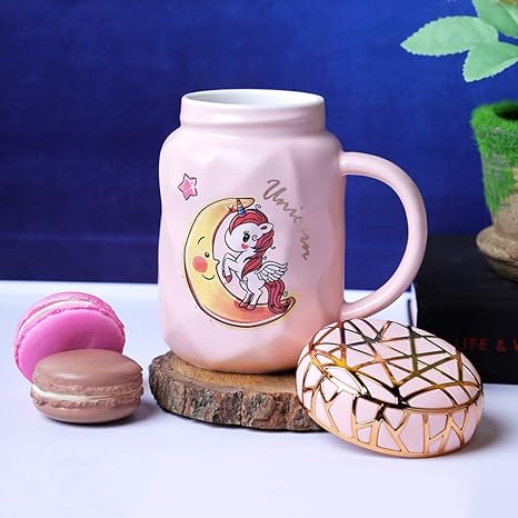 Unicorn Printed Ceramic Mug, Capacity: 400 ML