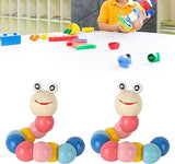 Wooden Twisting Caterpillar Twistable Worm Toy For Baby Infant Toddler