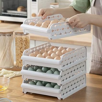 Multi-layer Plastic Refrigerator Drawer Egg Fresh Storage Box