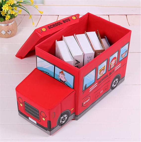 Bus Shape Multifunctional Storage Box For Kids