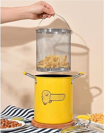 Deep Fryer Pot Stainless Steel With Oil Filter