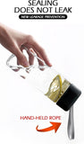 1Pc  350ml Transparent Square Plastic Matte Water Bottle