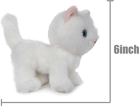 Cat white music plush toy