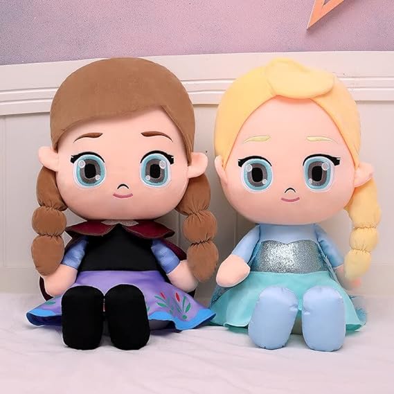 1 pc Disney Cartoon Movie Frozen Anna Elsa Princess Plush Toy