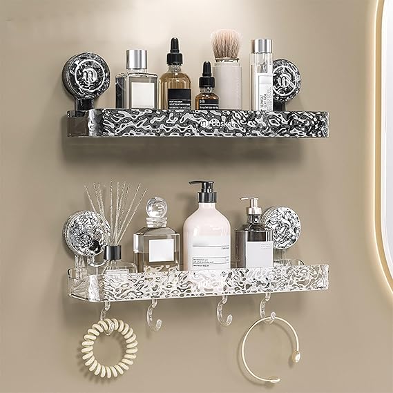 Crystal Suction Wall-Mounted Shelf