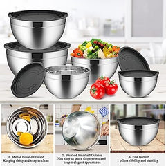 Stainless Steel Mixing Bowl 5 Pcs