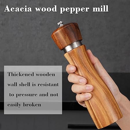 Pepper Crusher Wood And Acrylic Material