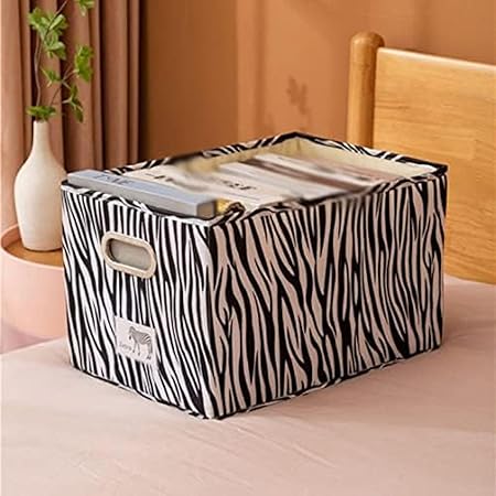 Multipurpose Animal Print  Storage Box with Drawer-Style Design