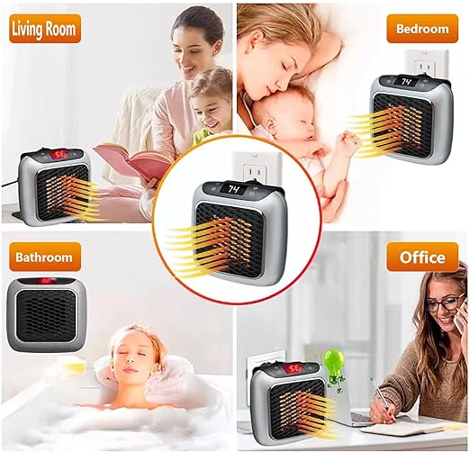Heat Resistance Electric Heater with Adjustable Thermostat for Bathroom