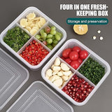 4 Partition Multipurpose Kitchen Drainer Box With Lid