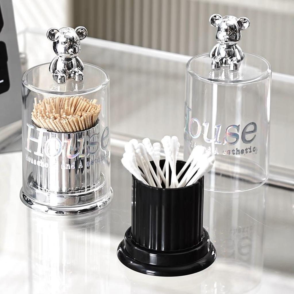 Cute Bear Head Cartoon Toothpick Container
