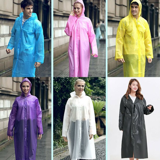 Adult Unisex Raincoat Waterproof Hooded Jacket (High Quality)