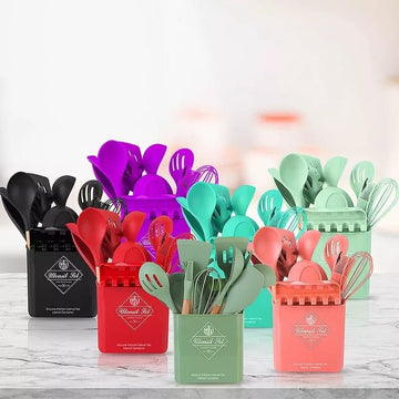 13 PCS Kitchen Tool Set Silicone Kitchen Accessories Cooking Utensils Kit