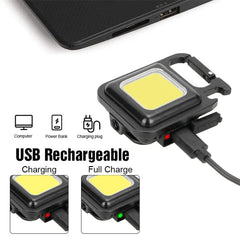 1 pc 4 Light Modes Portable Pocket Light With Folding Bracket Bottle Opener And Magnet Base