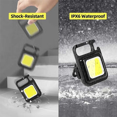 1 pc 4 Light Modes Portable Pocket Light With Folding Bracket Bottle Opener And Magnet Base