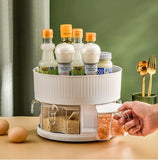 360° Rotating Spice Rack With Storage Tray