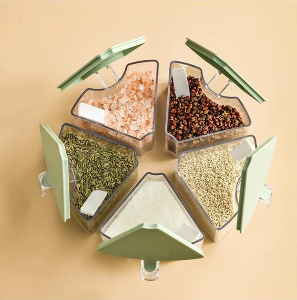 360° Rotating Spice Rack With Storage Tray