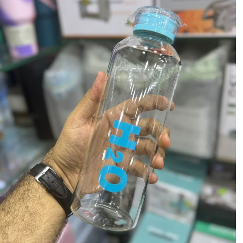Premium Glass Water Bottle H2O