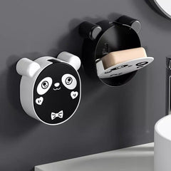 1 Pcs Cute Panda Wall Mounted Soap Box With Lid