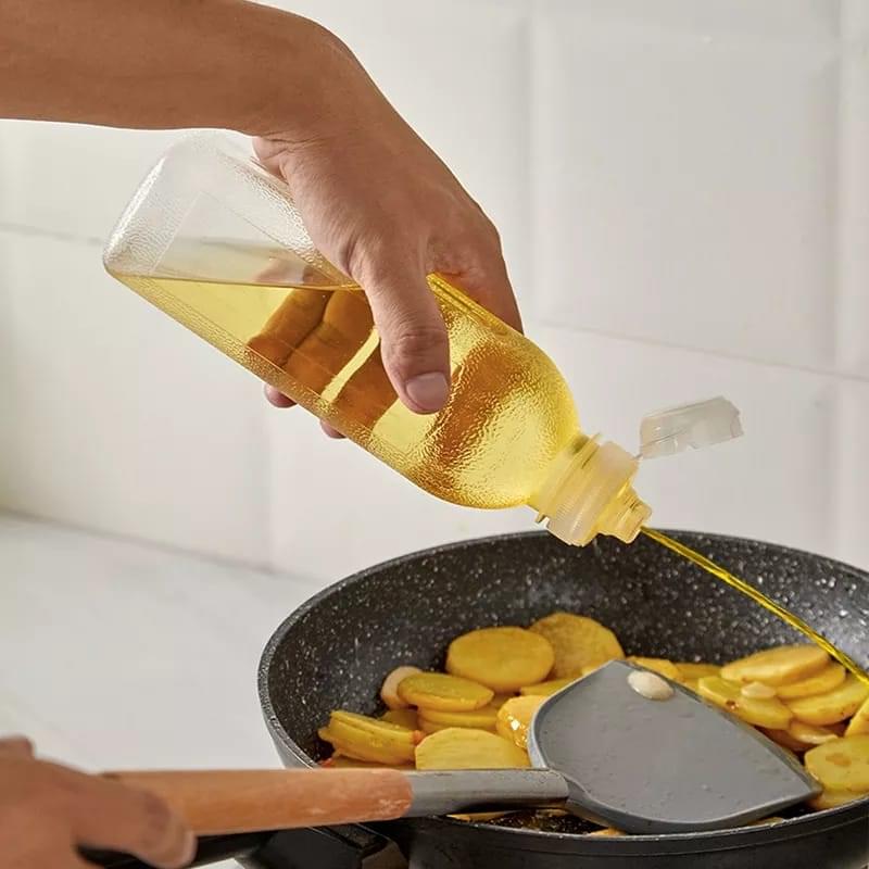 1 Pcs 500ml Kitchen Oil Bottle, Kitchen Squeeze Oil Bottle Dispenser,