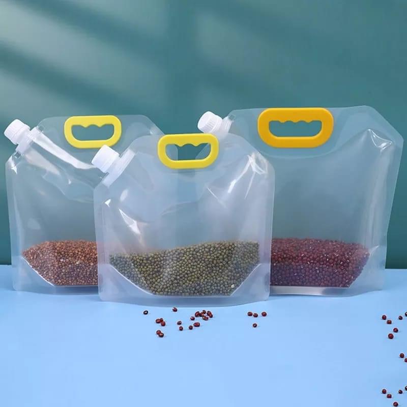 1 Pcs Sealed Storage Bags, , Transparent Grain Storage Bags
