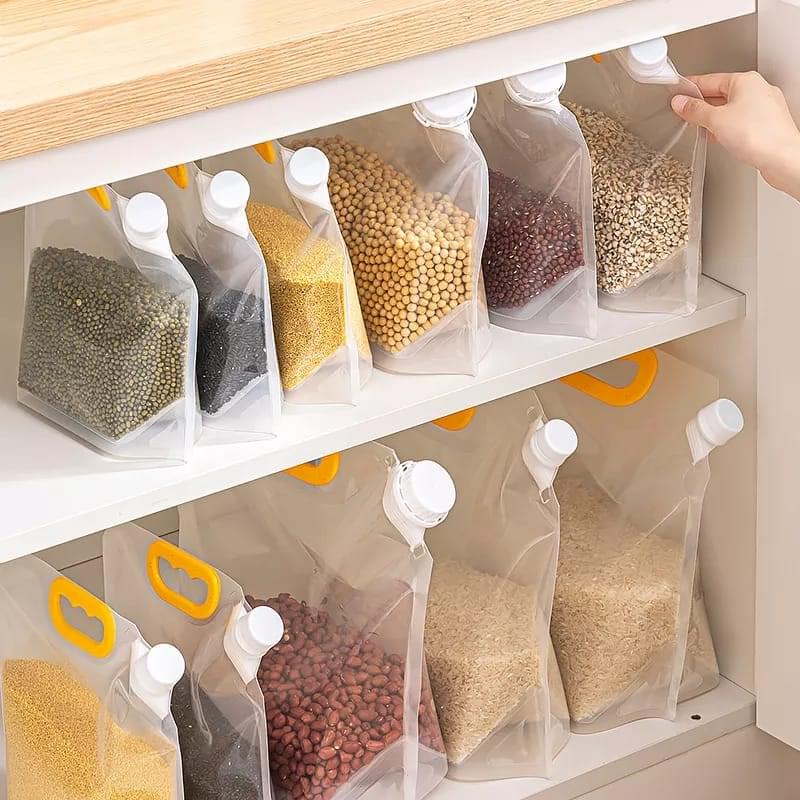 1 Pcs Sealed Storage Bags, , Transparent Grain Storage Bags