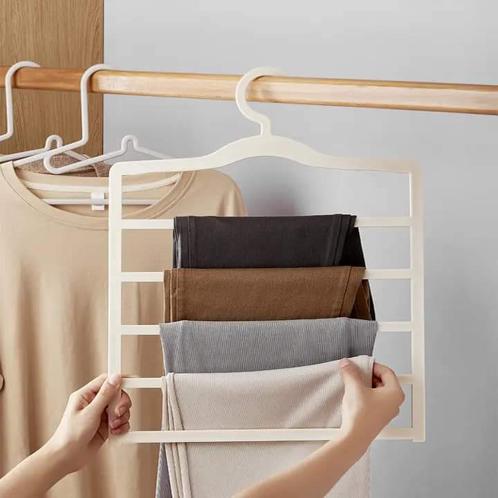 5 Layer Pent Towel & Scarf Organizer Hanger (unbreakable)