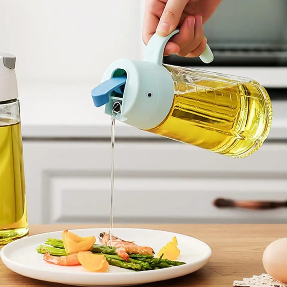 630ML Kitchen Oil Pot Vineger container Glass Bottle Flip top soy sauce