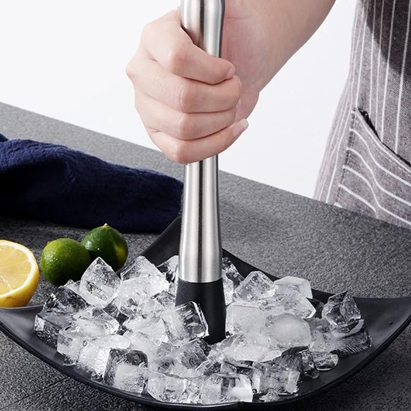 Stainless Steel Muddler, Ice Crusher Bar