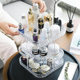 360 Degree Rotating Countertop Cosmetics Storage Display for Lipsticks Perfumes Skincare large (SQUARE)