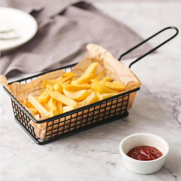 Mini Fry Basket Rectangle Stainless Steel