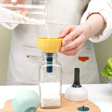 Silicone Collapsible Portable Funnel With Strainer