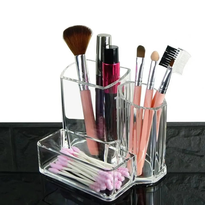 Transparent Makeup Brush , Lipstick Nail Polish Display Holder Organizer