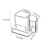 Transparent Makeup Brush , Lipstick Nail Polish Display Holder Organizer