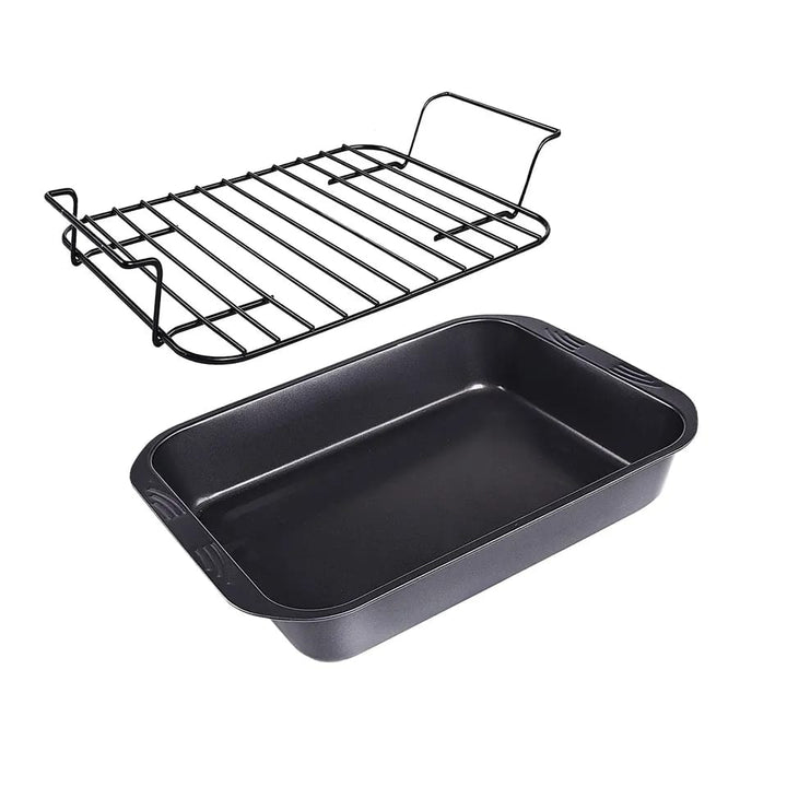 Non Stick Grilled Fish Pan Baking Tray Cake Cheese Cookie Bread Plate with Rack Bakeware Tool