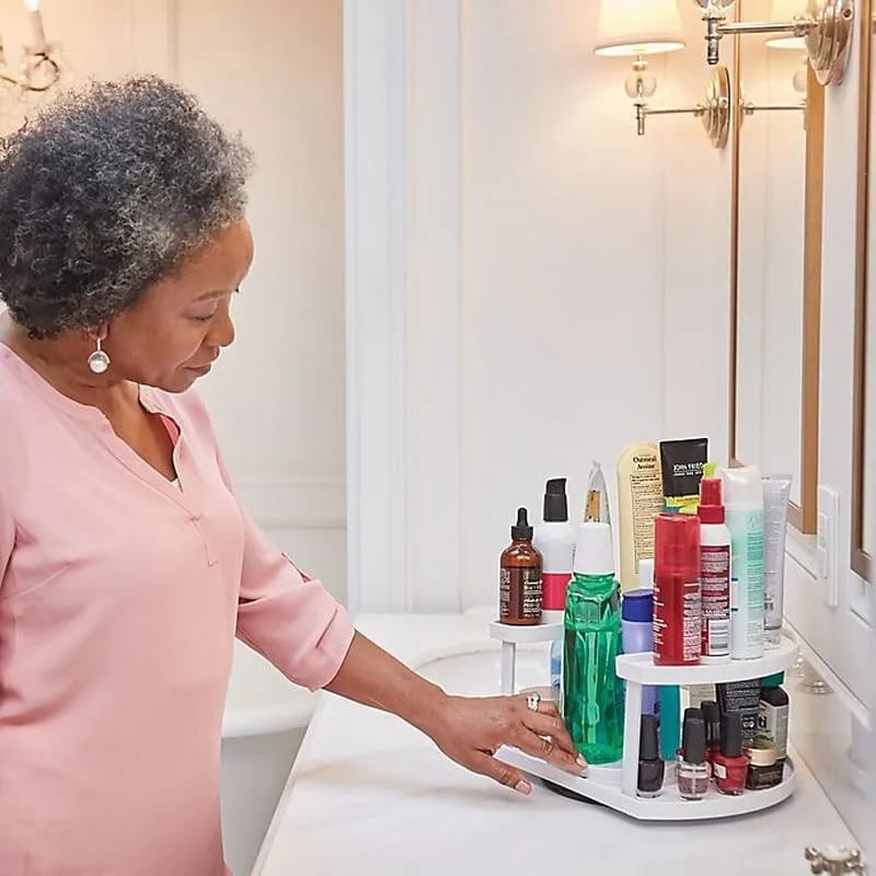 New Rotating Adjust Extendable Spice Bottle Storage Rack