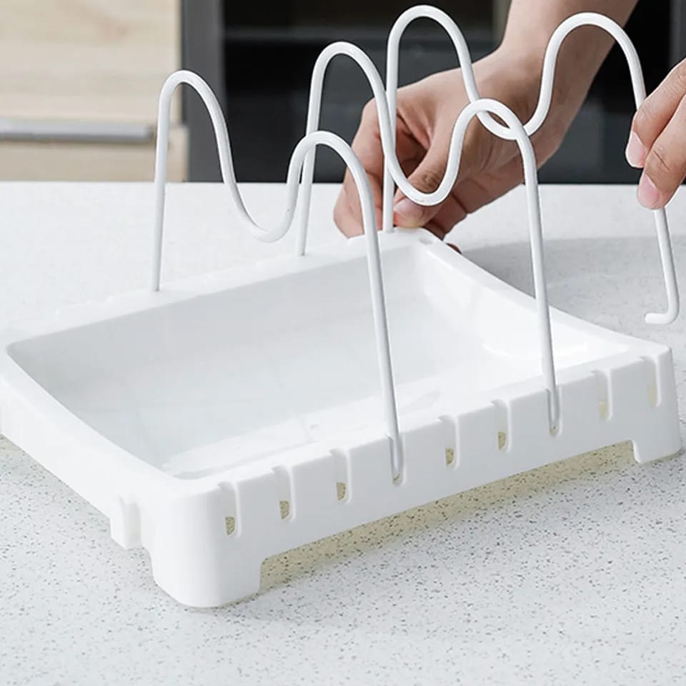 Adjustable Kitchen Organizer Pot Lid Rack
